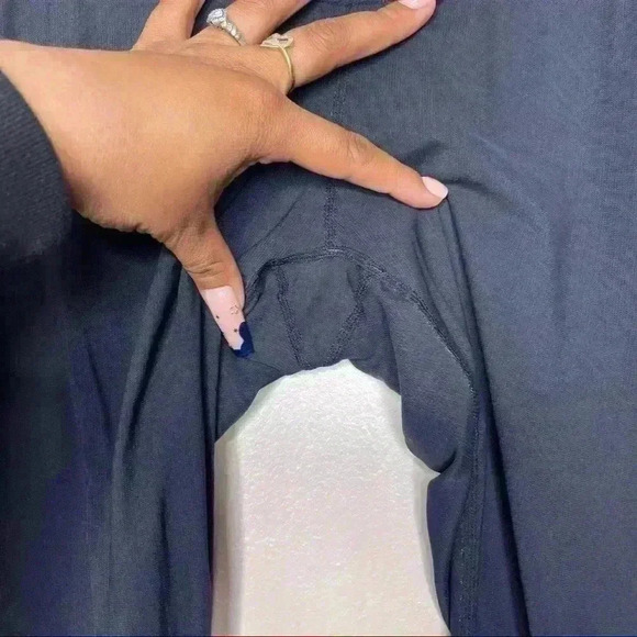 Fabletics Black High Rise Mesh Tights Leggings - Picture 4 of 7